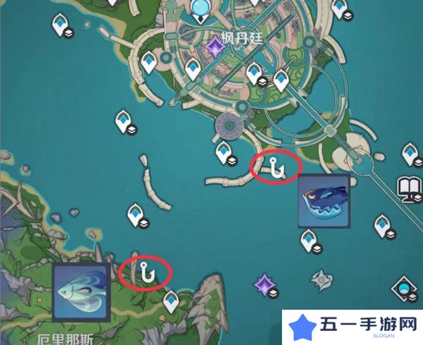原神灰河渡手钓鱼地点分布图 灰河渡手精炼材料钓鱼点位攻略[多图]图片9