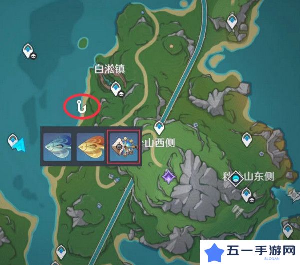 原神灰河渡手钓鱼地点分布图 灰河渡手精炼材料钓鱼点位攻略[多图]图片4