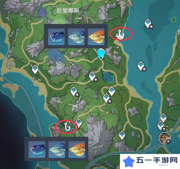 原神灰河渡手钓鱼地点分布图 灰河渡手精炼材料钓鱼点位攻略[多图]图片5