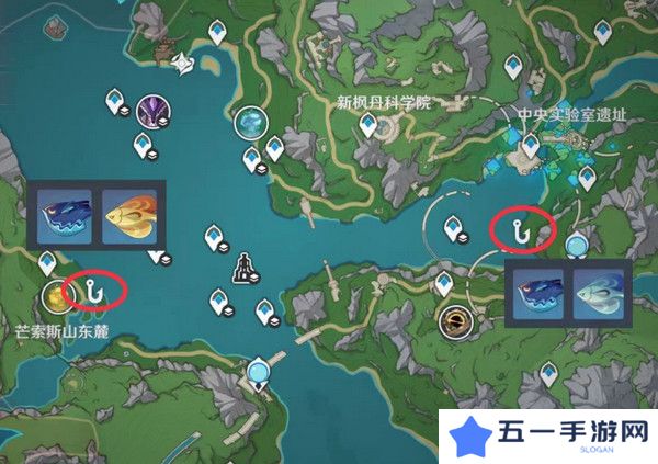 原神灰河渡手钓鱼地点分布图 灰河渡手精炼材料钓鱼点位攻略[多图]图片8